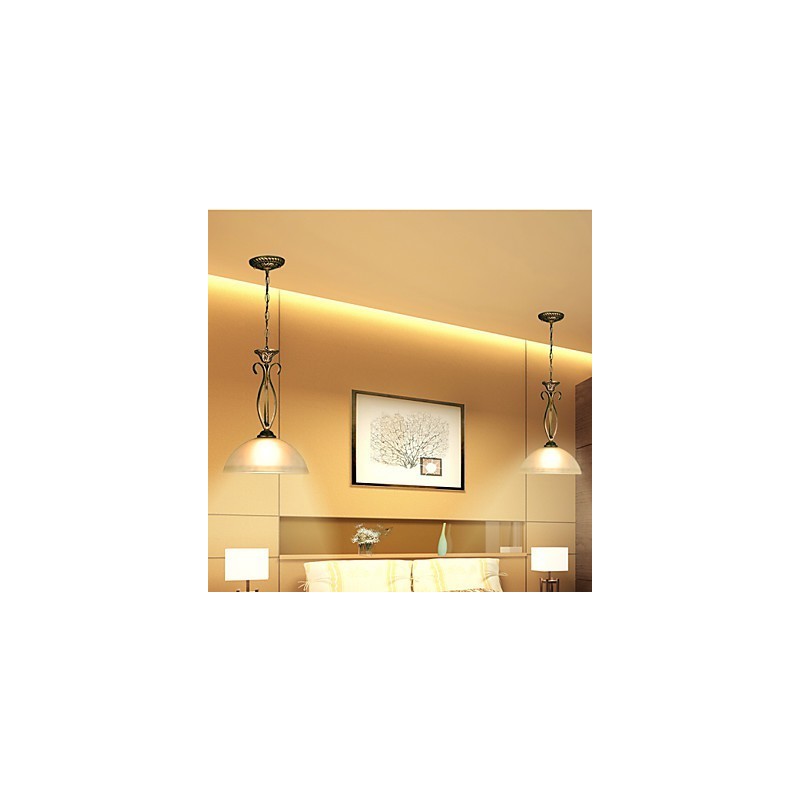 Lámpara de mesa rural del norte: ideas contemporáneas y minimalistas, lámpara colgante de vidrio de un solo cabezal.