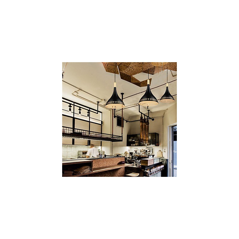 Lámparas colgantes de cafetería con luz colgante retro
