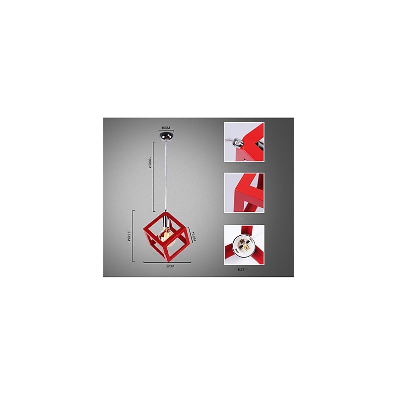 Lámpara de araña de metal con pintura de estilo mini clásico tradicional