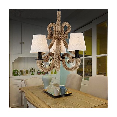 Lámpara de araña de cuerda creativa minimalista retro