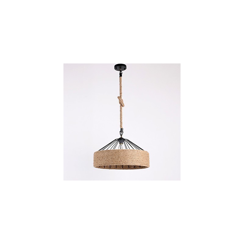 Lámpara colgante de cuerda de 1 luz, estilo mini, moderna, contemporánea, estilo campestre.