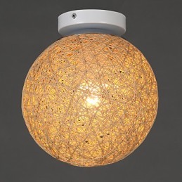 La caña forma bolas de cáñamo, moda creativa y para absorber la luz de la cúpula.