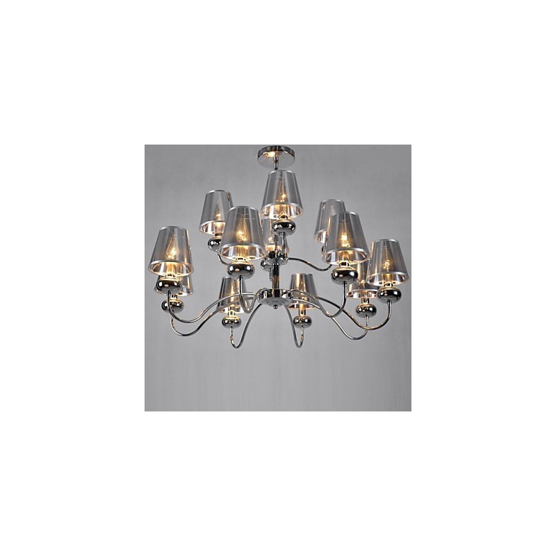 Lámpara colgante de metal cromado estilo mini, moderna, contemporánea, tradicional y clásica para comedor.