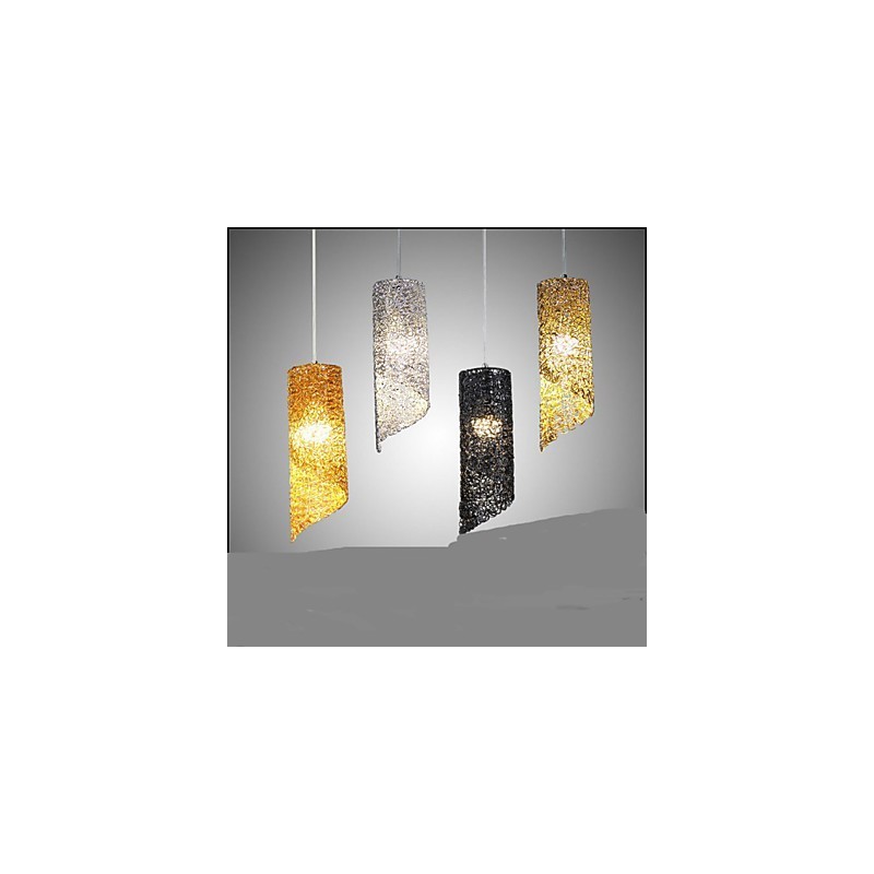 Lámparas creativas de un solo cabezal cilíndricas redondas y largas de aluminio.
