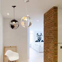 Lámpara colgante de globo de estilo rural contemporáneo moderno