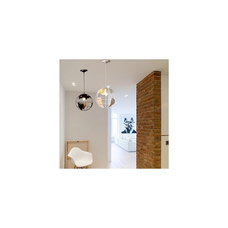 Lámpara colgante de globo de estilo rural contemporáneo moderno