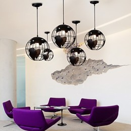 Lámpara colgante de globo de estilo rural contemporáneo moderno