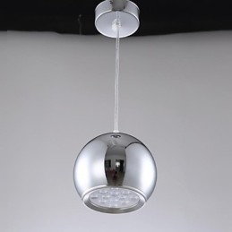 Lámpara colgante moderna y contemporánea de metal galvanizado con forma de globo