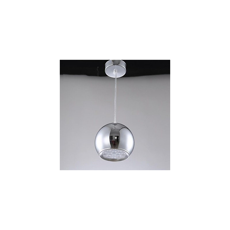Lámpara colgante moderna y contemporánea de metal galvanizado con forma de globo