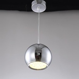 Lámpara colgante moderna y contemporánea de metal galvanizado con forma de globo