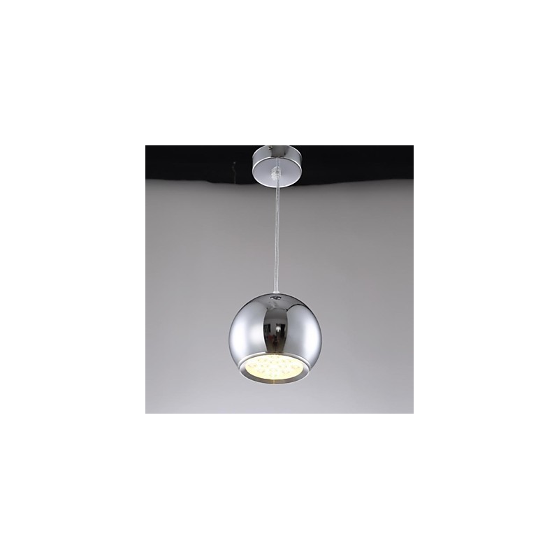 Lámpara colgante moderna y contemporánea de metal galvanizado con forma de globo