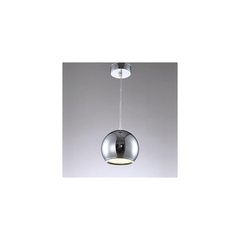 Lámpara colgante moderna y contemporánea de metal galvanizado con forma de globo