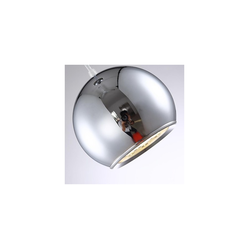 Lámpara colgante moderna y contemporánea de metal galvanizado con forma de globo