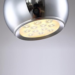 Lámpara colgante moderna y contemporánea de metal galvanizado con forma de globo