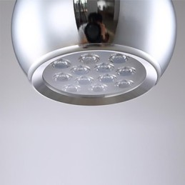 Lámpara colgante moderna y contemporánea de metal galvanizado con forma de globo