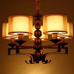 Lámpara de araña de metal galvanizado estilo rústico vintage en miniatura