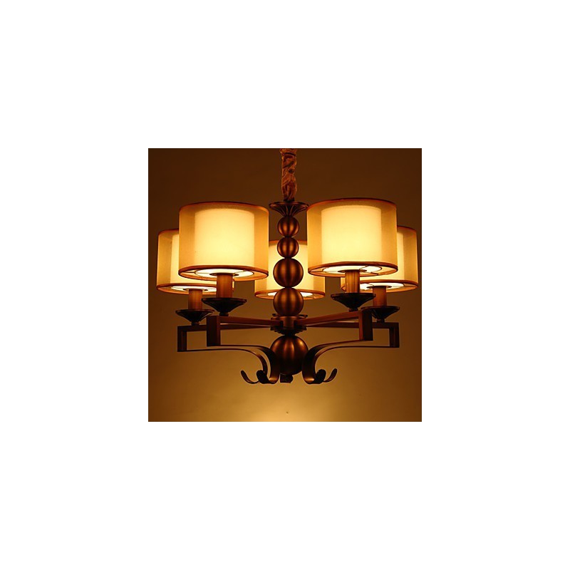 Lámpara de araña de metal galvanizado estilo rústico vintage en miniatura