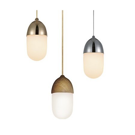 Lámpara colgante Mini Acorn, 1 luz, moderna, simplicidad, acabado en madera cromada dorada, acero al carbono y vidrio. Lámpara colgante Mini Acorn, 1 luz, moderna, simplicidad, acabado en madera cromada dorada, acero al carbono y vidrio.