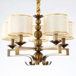 Lámpara de araña de metal galvanizado estilo rústico vintage en miniatura