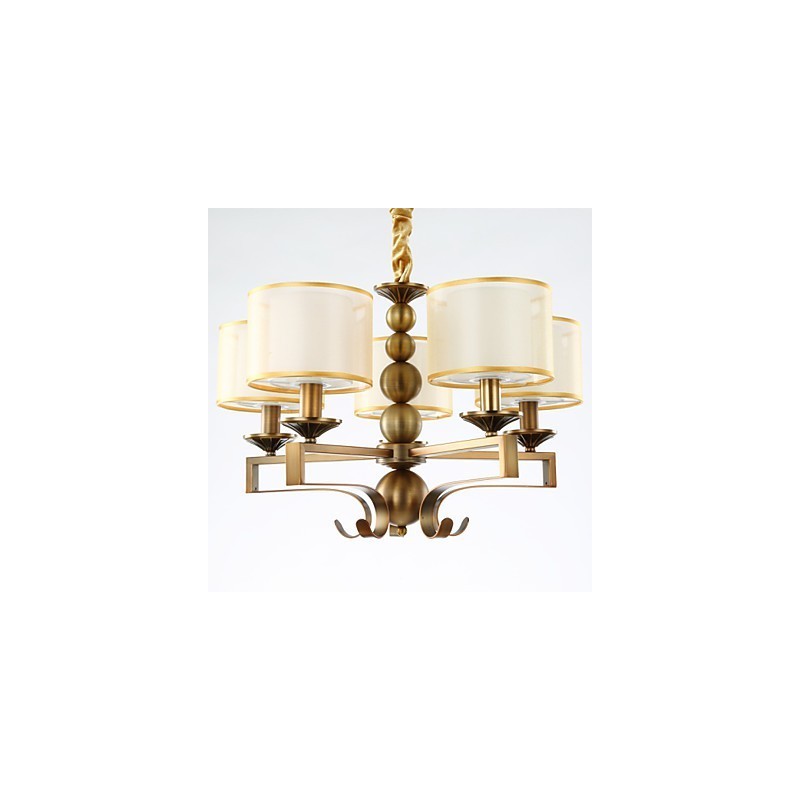 Lámpara de araña de metal galvanizado estilo rústico vintage en miniatura