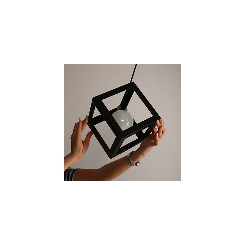 Lámpara de araña de hierro forjado, creativa, contemporánea y contraída, de un solo cabezal