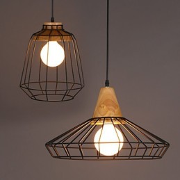 Lámpara de araña nórdica creativa de hierro forjado para cafetería, estilo retro, con luz colgante