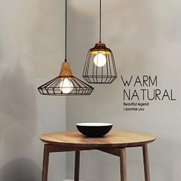 Lámpara de araña nórdica creativa de hierro forjado para cafetería, estilo retro, con luz colgante