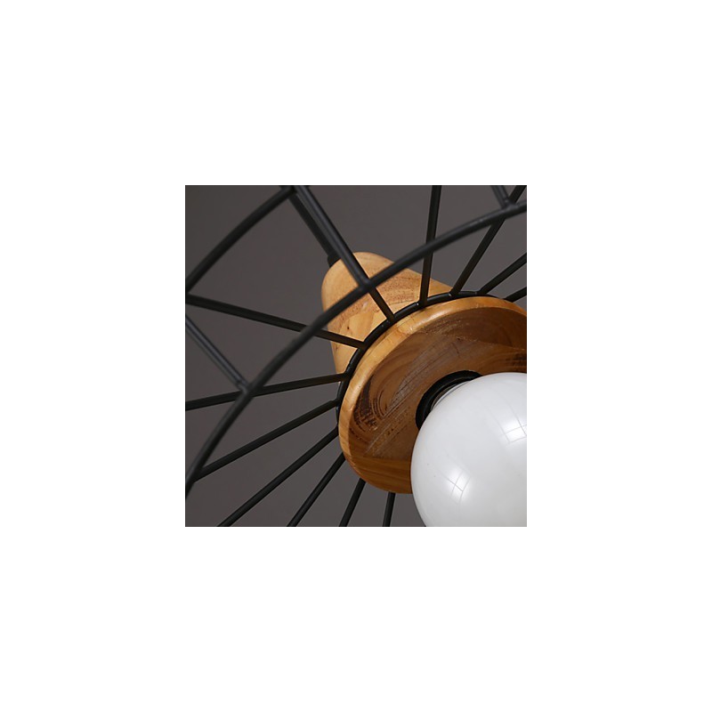 Lámpara de araña nórdica creativa de hierro forjado para cafetería, estilo retro, con luz colgante