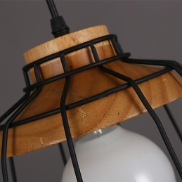 Lámpara de araña nórdica creativa de hierro forjado para cafetería, estilo retro, con luz colgante