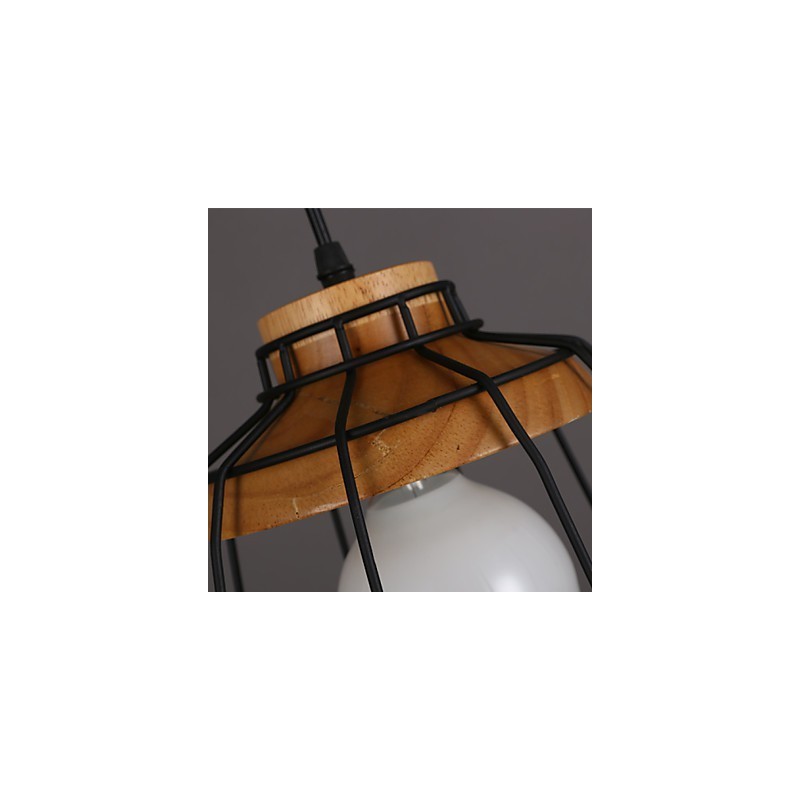Lámpara de araña nórdica creativa de hierro forjado para cafetería, estilo retro, con luz colgante