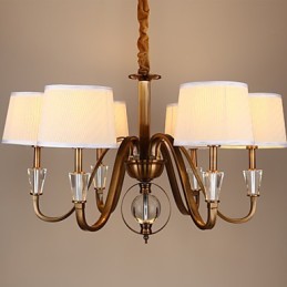 Lámpara de araña de metal galvanizado estilo mini cristal vintage estilo rústico Lodge