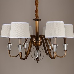 Lámpara de araña de metal galvanizado estilo mini cristal vintage estilo rústico Lodge