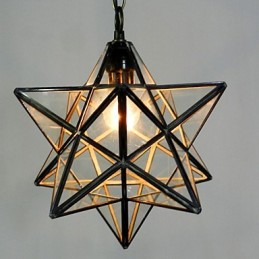 Lámpara de araña contemporánea y con diseño de estrella del Pentágono