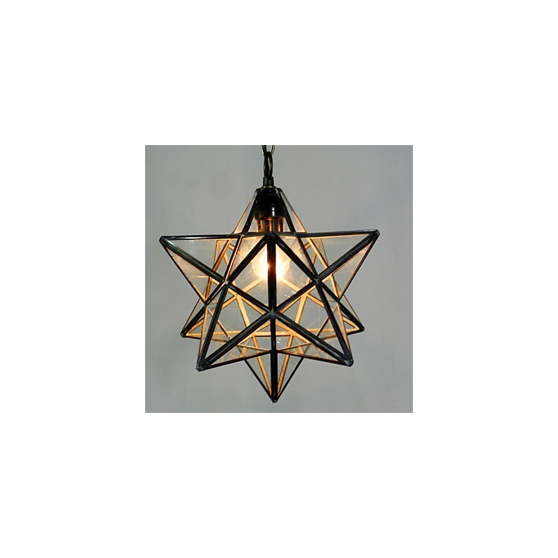 Lámpara de araña contemporánea y con diseño de estrella del Pentágono