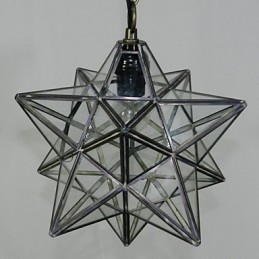 Lámpara de araña contemporánea y con diseño de estrella del Pentágono