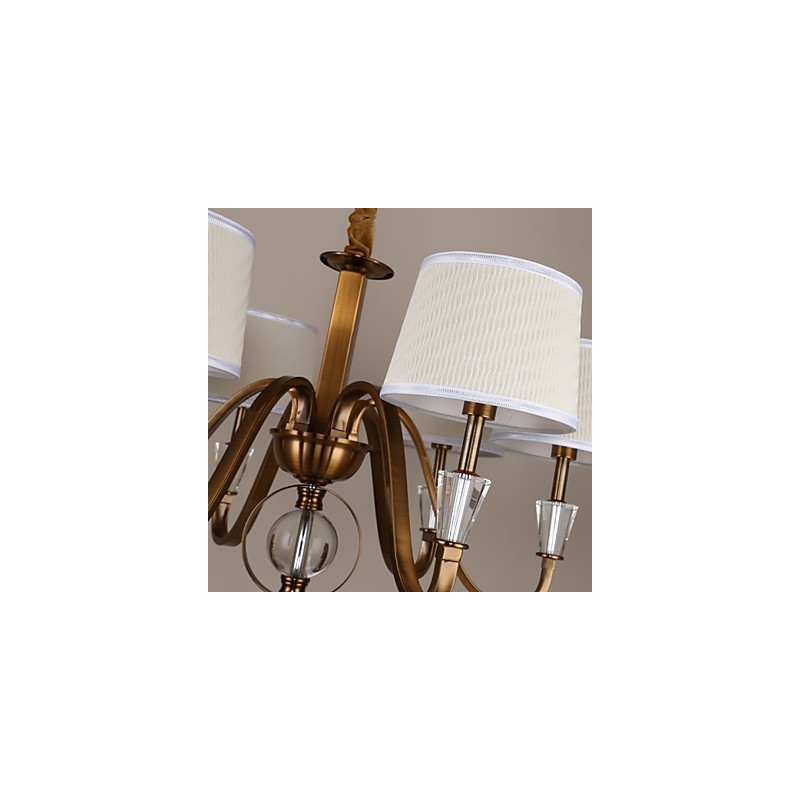 Lámpara de araña de metal galvanizado estilo mini cristal vintage estilo rústico Lodge