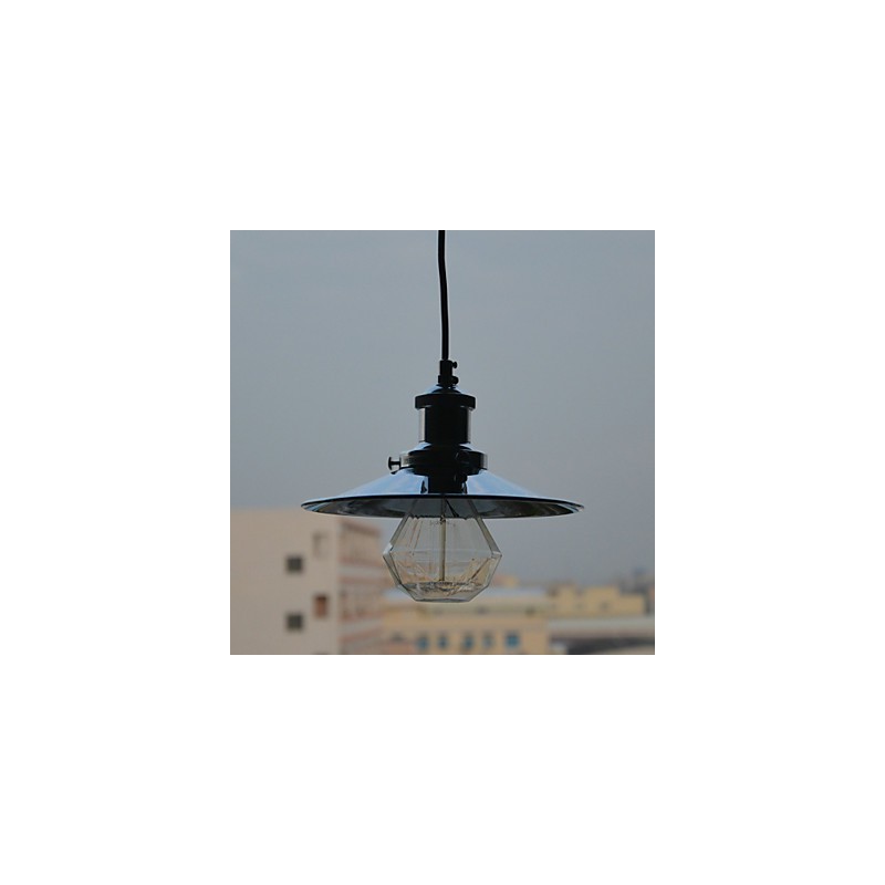 Lámpara colgante de metal cromado estilo campestre