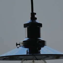 Lámpara colgante de metal cromado estilo campestre