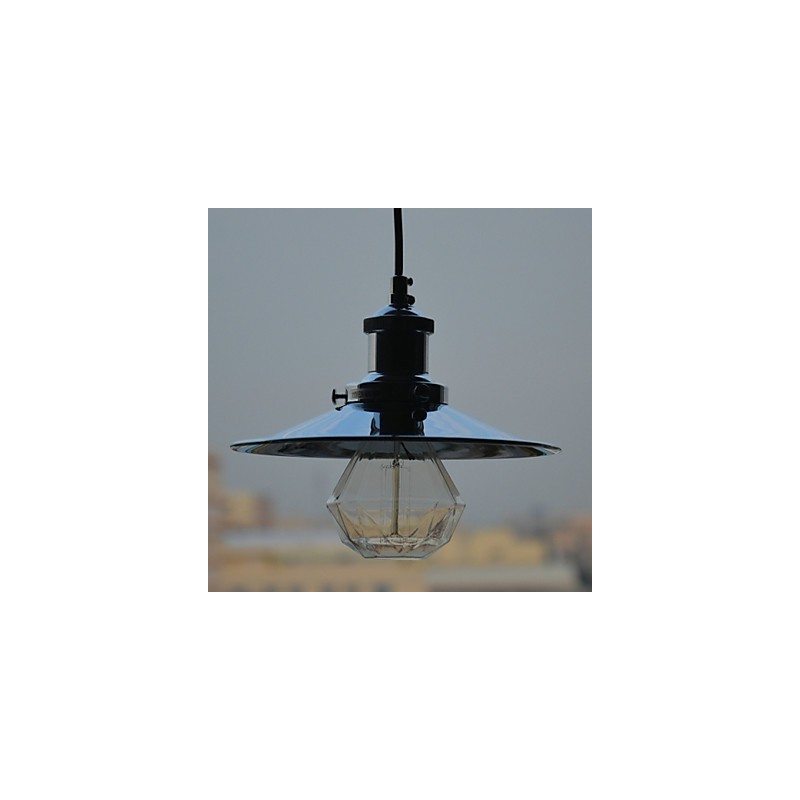 Lámpara colgante de metal cromado estilo campestre