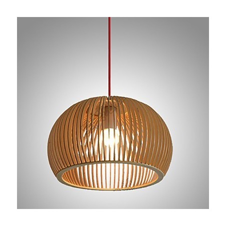 Lámpara colgante circular de estilo de diseño en forma de L, 1 luz de madera Lámpara colgante circular de estilo de diseño en forma de L, 1 luz de madera