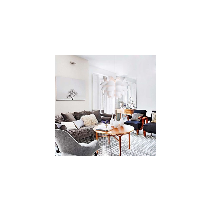 Lámpara colgante nórdica White Lotus, contemporánea y concisa.