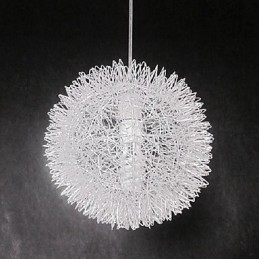 Lámpara colgante de metal con forma de globo moderna y contemporánea