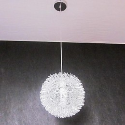 Lámpara colgante de metal con forma de globo moderna y contemporánea