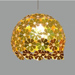 Lámpara colgante de cristal de una sola cabeza con forma de flor de ciruelo en color moderno