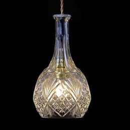 Lámpara colgante de metal y cristal moderna y contemporánea