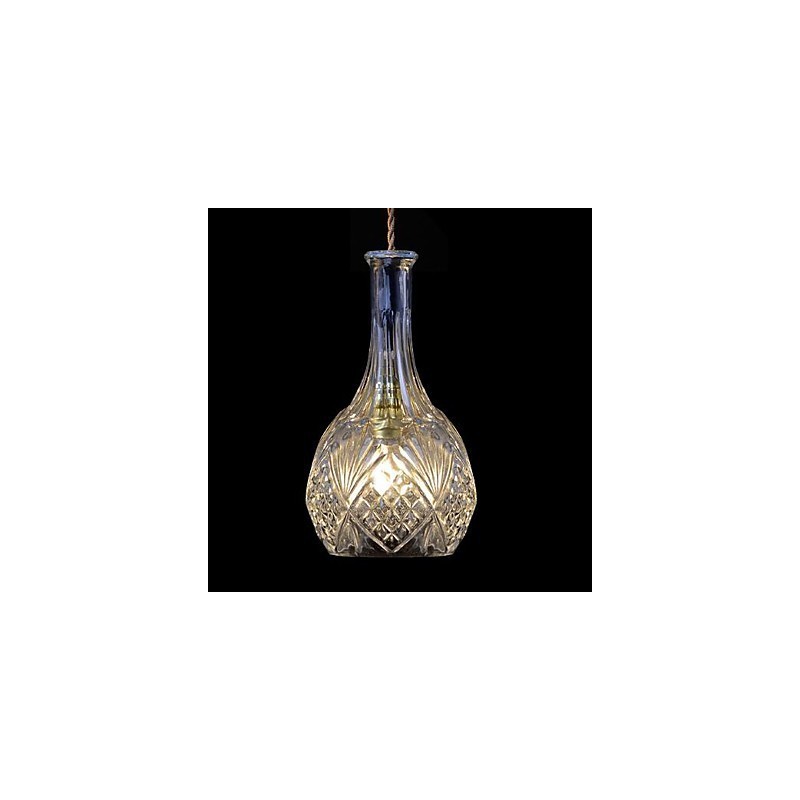 Lámpara colgante de metal y cristal moderna y contemporánea