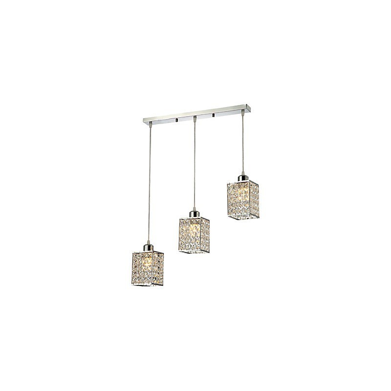 Lámpara colgante de cristal galvanizado de isla contemporánea moderna