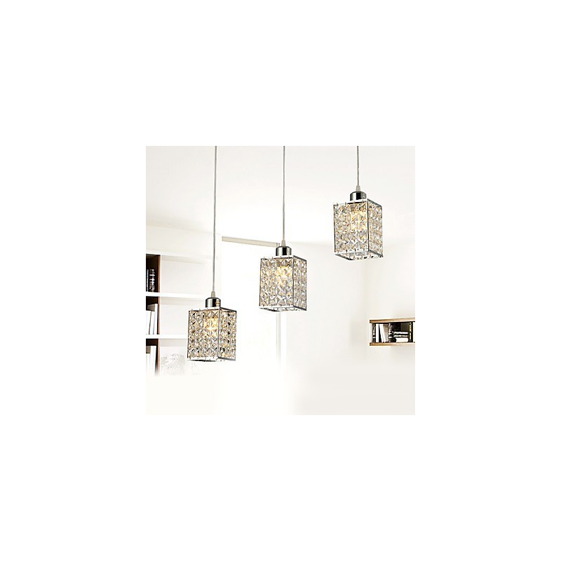Lámpara colgante de cristal galvanizado de isla contemporánea moderna