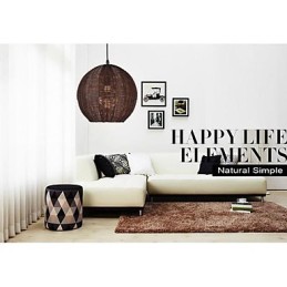 Lámpara colgante de metal con forma de globo campestre, moderna y contemporánea