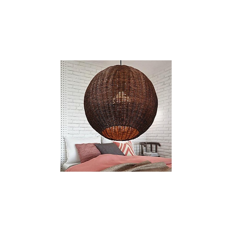 Lámpara colgante de metal con forma de globo campestre, moderna y contemporánea